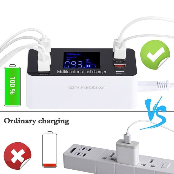 PowerMaster PM-26057 8 Port USB+PD Şarj İstasyonu (7 USB + PD) Fiyatı - Merter Elektronik