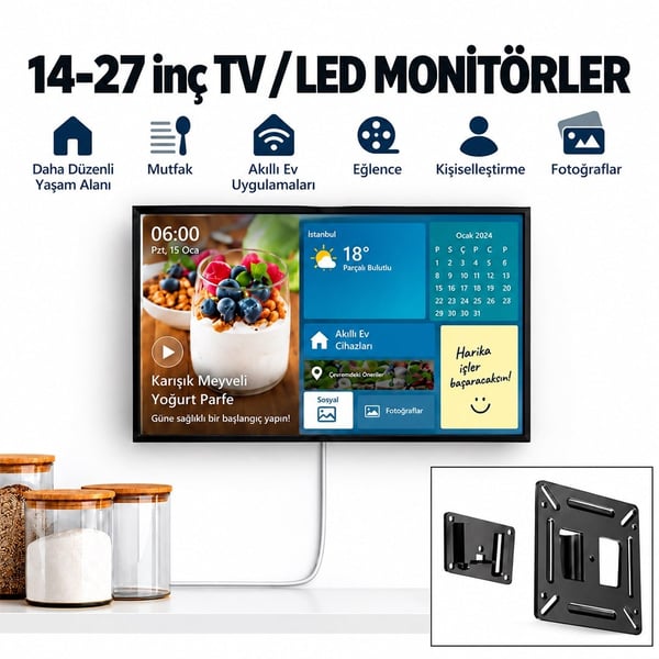 PowerMaster PM-26408 TV Duvar Montaj Braketi Fiyatı - Merter Elektronik