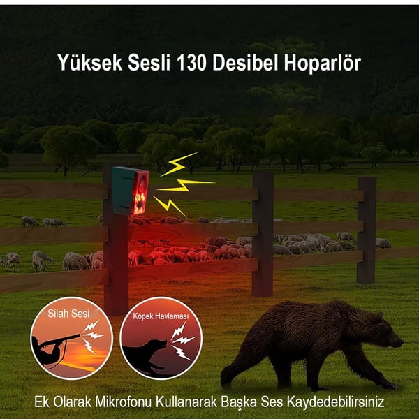 PowerMaster PM-26944 DC 5V Solar Sesli Hayvan Kovucu Alarm Cihazı Fiyatı - Merter Elektronik