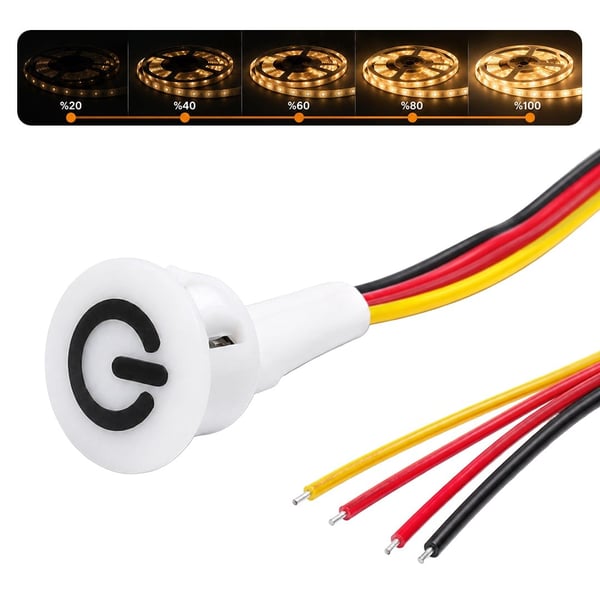 POWERMASTER PM-30798 12V 16MM KABLOLU LED DIMMER SWITCH BUTON Fiyatı - Merter Elektronik
