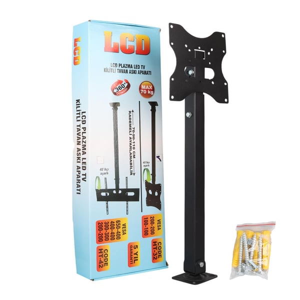 PowerMaster PM-32 Led/Lcd/Plazma 70-90-110 CM Dar Ağız 45 Derece Açılı Tavan TV Askı AparatıFiyatı - Merter Elektronik