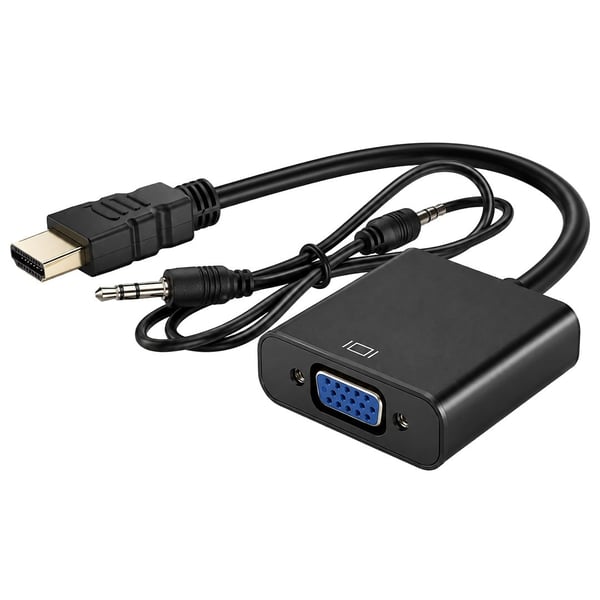 Powermaster PM-32015 Siyah 3.5mm Ses Destekli HDMI to VGA+Audio Dönüştürücü Adaptör  Fiyatı - Merter Elektronik