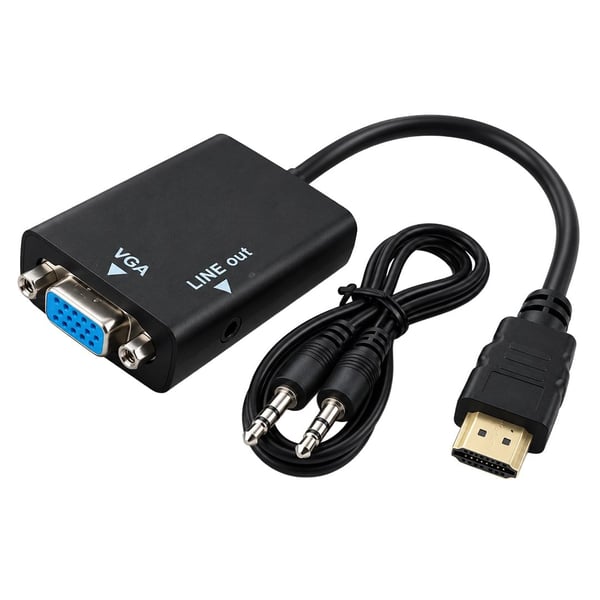 Powermaster PM-32015 Siyah 3.5mm Ses Destekli HDMI to VGA+Audio Dönüştürücü Adaptör  Fiyatı - Merter Elektronik