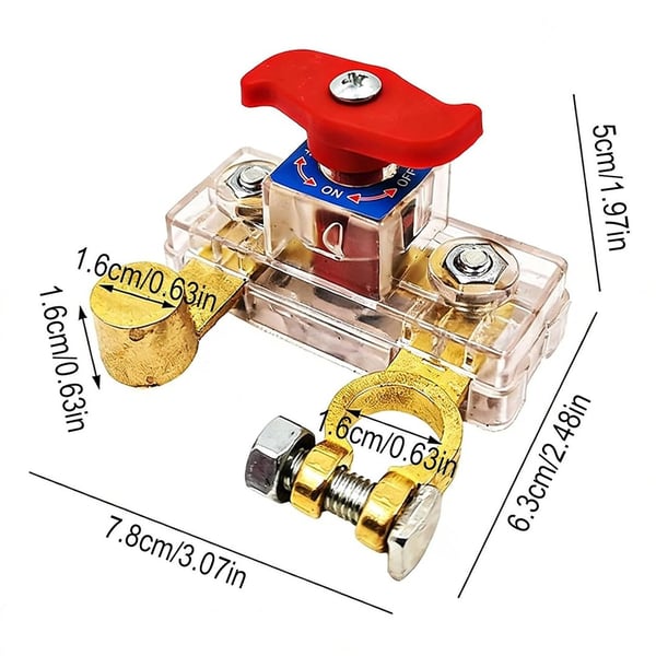 Powermaster PM-37872 Şeffaf Muhafazalı Çevirmeli Araç Oto Akü Kutup Başı Şalteri Fiyatı - Merter Elektronik