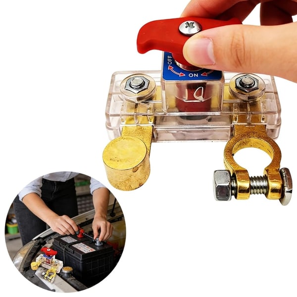 Powermaster PM-37872 Şeffaf Muhafazalı Çevirmeli Araç Oto Akü Kutup Başı Şalteri Fiyatı - Merter Elektronik