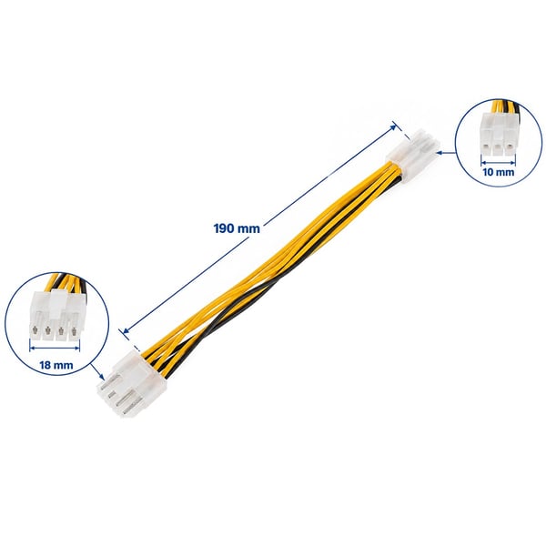 POWERMASTER PM-38401 4 PİN TO 8 PİN POWER SUPPLY GÜÇ ÇEVİRİCİ KABLO Fiyatı - Merter Elektronik