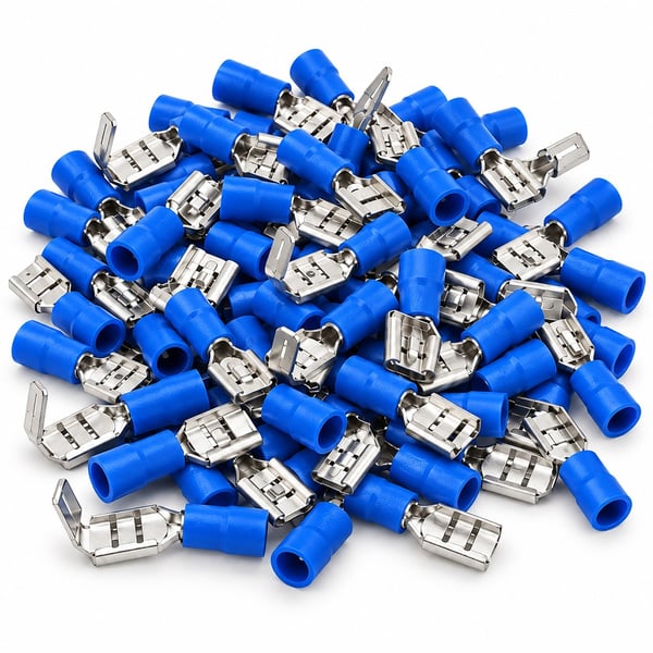 POWERMASTER PM-39056 1,5 - 2,5MM2 KESİT 0,8X6,35MM SOKET MAVİ İZOLELİ KABLO PABUCU (100'LÜ PAKET) Fiyatı - Merter Elektronik