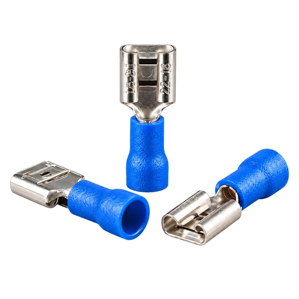 POWERMASTER PM-39057 1,5 - 2,5MM2 KESİT 0,8X6,35MM SOKET MAVİ İZOLELİ KABLO PABUCU (100'LÜ PAKET) Fiyatı - Merter Elektronik