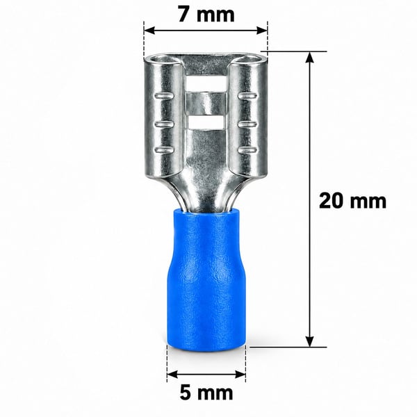 POWERMASTER PM-39057 1,5 - 2,5MM2 KESİT 0,8X6,35MM SOKET MAVİ İZOLELİ KABLO PABUCU (100'LÜ PAKET) Fiyatı - Merter Elektronik