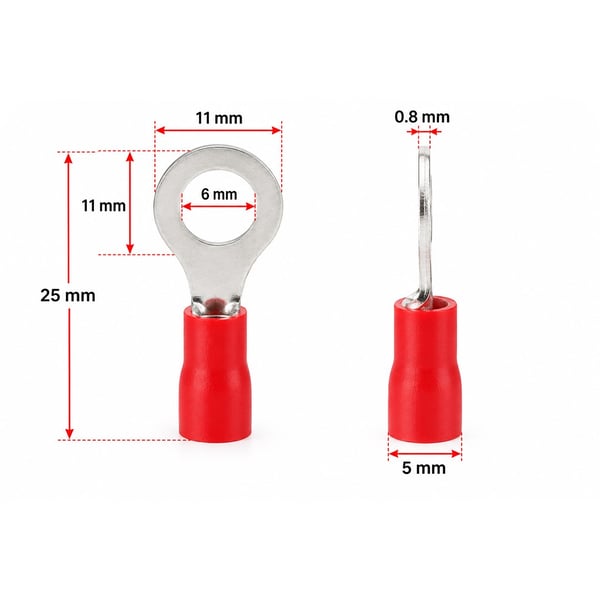 POWERMASTER PM-39068 0,5 - 1,5MM2 KESİT 0,8X4,75MM SOKET KIRMIZI İZOLELİ KABLO PABUCU (100'LÜ PAKET) Fiyatı - Merter Elektronik