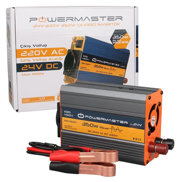 PowerMaster PM-4504 24 Volt - 350 Watt Modifiye Sinüs İnverter Fiyatı - Merter Elektronik