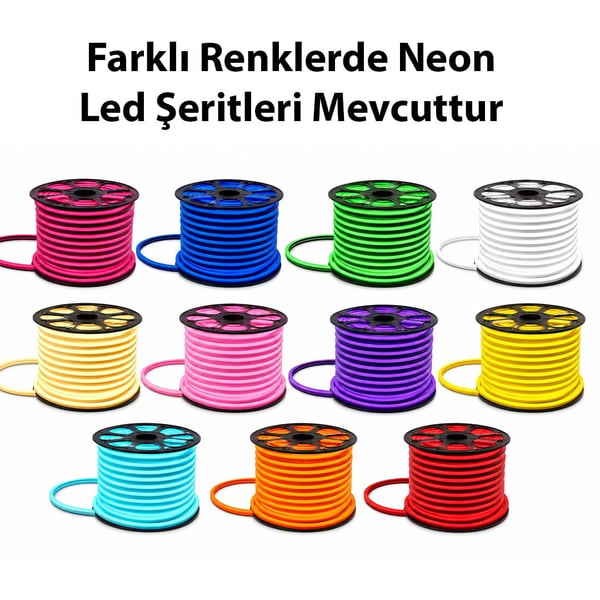 Powermaster 12 Volt 100 Metre Pembe Neon Şerit Led Fiyatı - Merter Elektronik