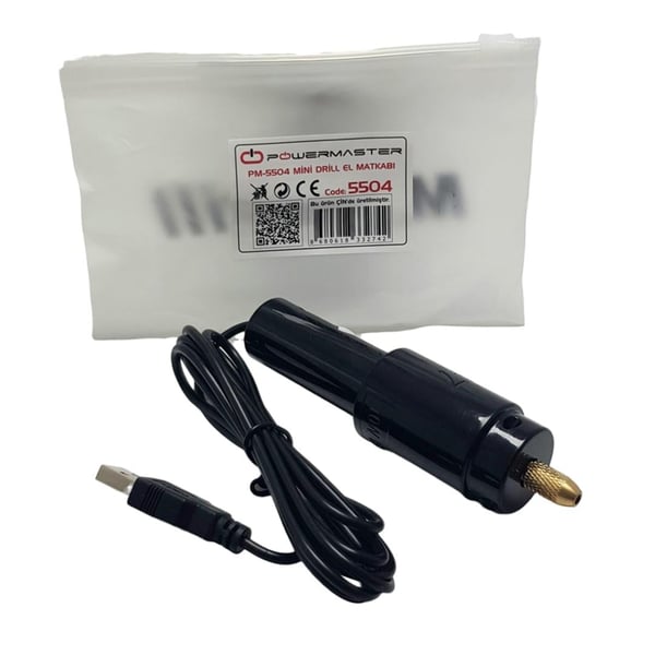 POWERMASTER PM-5504 MİNİ HOBBY DRILL EL MATKABI (5 VOLT USB ADAPTÖR İLE ÇALIŞIR)