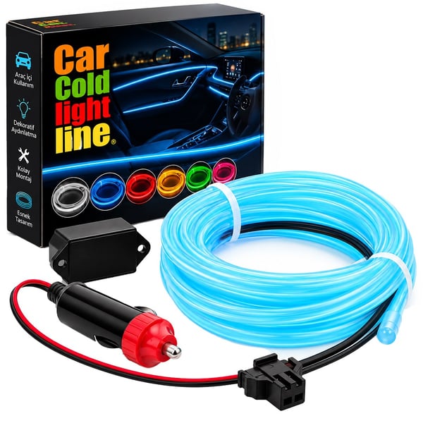 Powermaster 5 Metre 5 Volt USB Adaptörlü Neon Buz Mavi İp Aydınlatma PM-6080 Fiyatı - Merter Elektronik