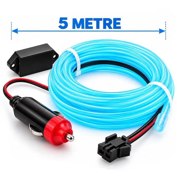 Powermaster 5 Metre 5 Volt USB Adaptörlü Neon Buz Mavi İp Aydınlatma PM-6080 Fiyatı - Merter Elektronik