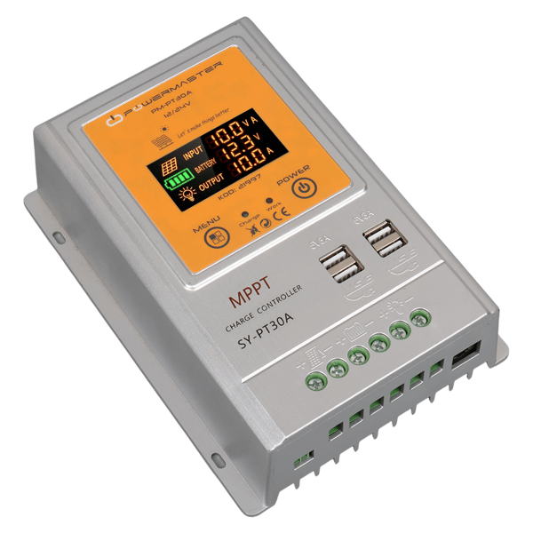 Powermaster PM-PT30A 12V/24V 30A MPPT 4 Usb'li Dijital Otomatik Solar Şarj Regülatörü Fiyatı - Merter Elektronik