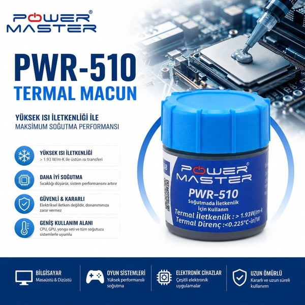 Powermaster PWR- 510 Gri Termal Macun Fiyatı - Merter Elektronik