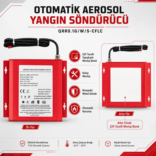 POWERMASTER QRRO.1GW/S-CFLC S-TİPİ OTOMATİK AEROSOL YANGIN SÖNDÜRÜCÜ