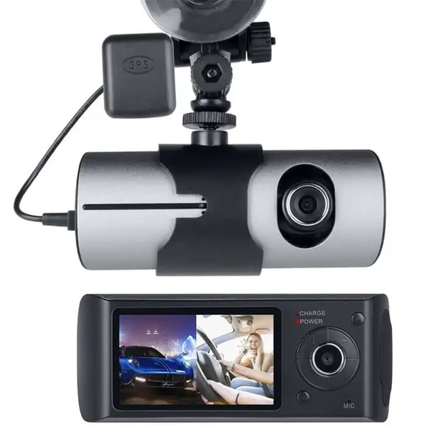 POWERMASTER R300 GPS KAYIT DESTEKLİ ÇİFT KAMERALI ARAÇ İÇİ DVR KAMERA SET (128 GB KART DESTEKLİ)