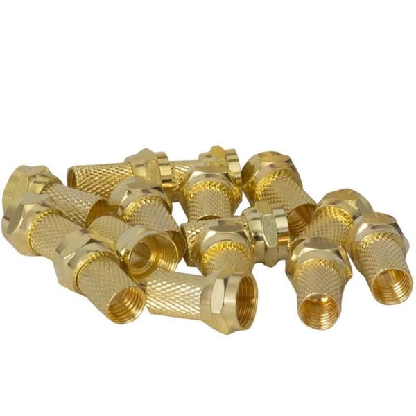POWERMASTER RG6/U4 GENİŞ ALTIN F KONNEKTÖR (100LÜ PAKET)