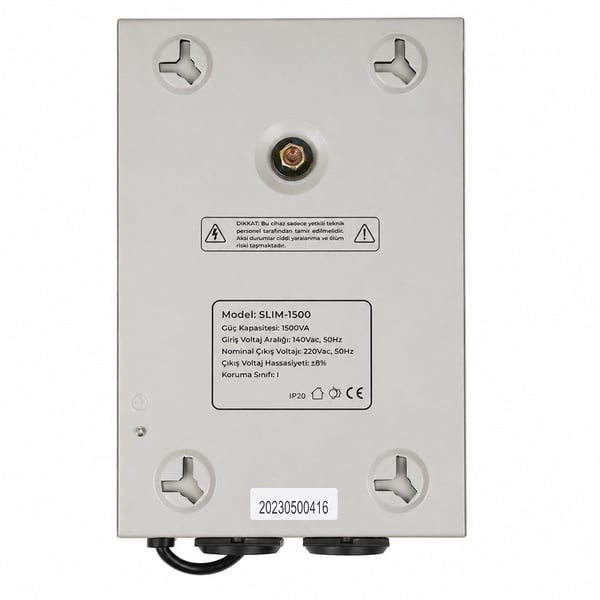Powermaster SLIM-1500 Otomatik 1500 Watt Voltaj Kombi Regülatörü Fiyatı - Merter Elektronik