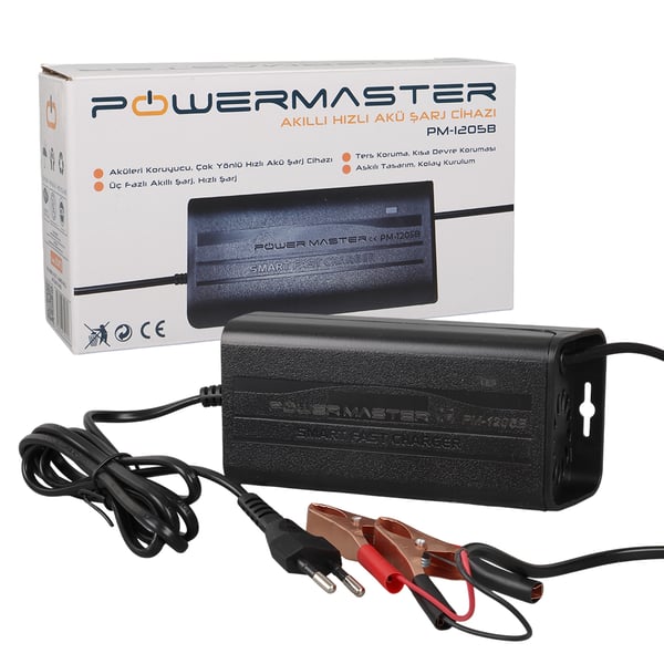 Powermaster SY-1205B 12 Volt 5 Amper Akıllı Akü Şarj Cihazı Fiyatı - Merter Elektronik