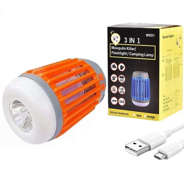 POWERMASTER W851 USBLİ SOLAR SİNEK ÖLDÜRÜCÜ ÖZELLİKLİ 3IN1 KAMP FENERİ