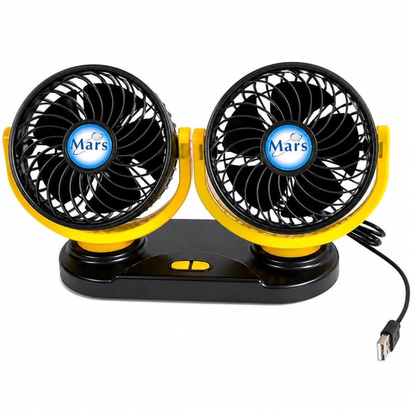 Powermaster X916 12 Volt Dc Usb Girişli Masaüstü 2’Li Plastik Ev-Ofis-Araç Fanı Fiyatı - Merter Elektronik