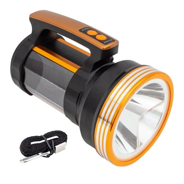 POWERMASTER XJ-1301 SOLAR PANELLİ ŞARJLI LEDLİ 3+3 KADEMELİ EL FENERİ