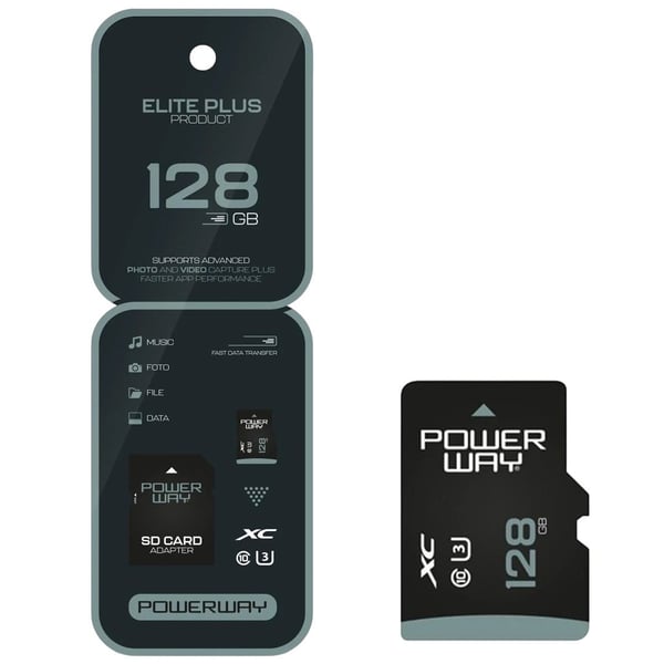 POWERWAY ELITE PLUS 128 GB MICRO SD HAFIZA KARTI