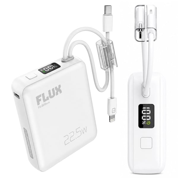 POWERWAY FLUX DİJİTAL EKRAN 22.5W KABLOLU 10.000 MAH BEYAZ POWERBANK Fiyatı - Merter Elektronik