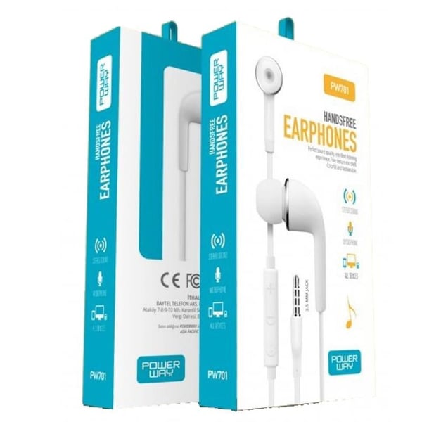POWERWAY PW-701 GALAXY S3/S4 RENKLİ MİKROFONLU KULAKLIK