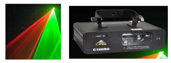 PROMAIN PRO-C160RG 2 RENK BEAM LAZER (KIRMIZI-YEŞİL) DMX-AUTO-SOUND-MASTER/SLAVE