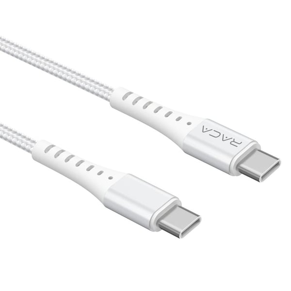 RACA RC10B TYPE-C TO TYPE-C 60 WATT BEYAZ 1 METRE ŞARJ DATA KABLOSU