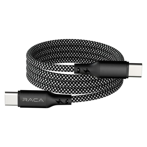 RACA RC20C 60 WATT 1 METRE SİYAH TYPE-C TO TYPE-C ŞARJ VE DATA AKTARIM KABLOSU