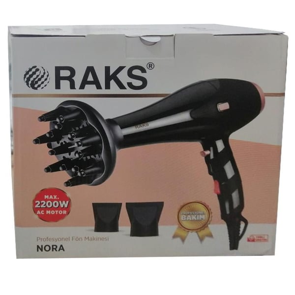 RAKS NORA 2200 WATT MAX PROFESYONEL SAÇ KURUTMA FÖN MAKİNESİ
