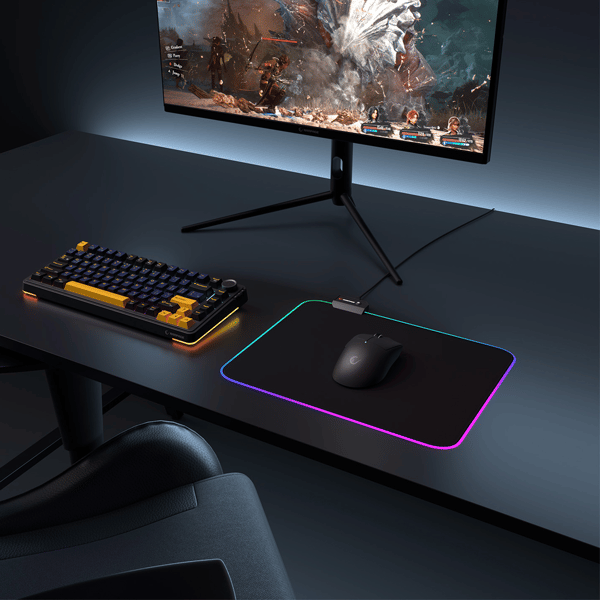 RAMPAGE MP-21 PULSAR M RGB SİYAH GAMING MOUSE PAD (252X328X3 MM)