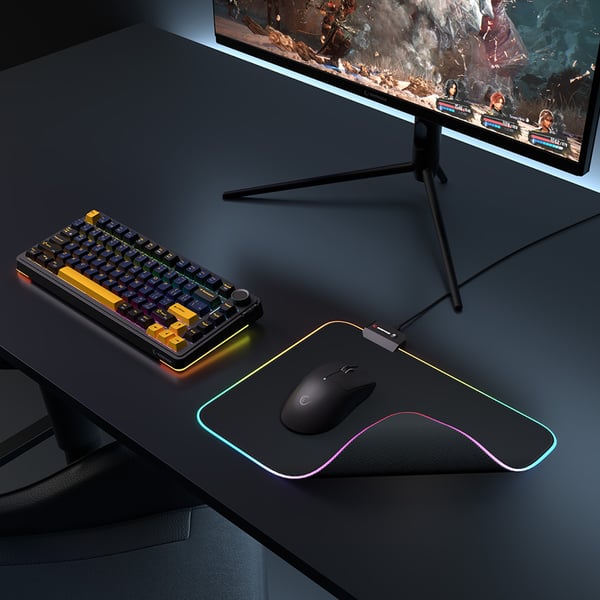 RAMPAGE MP-21 PULSAR M RGB SİYAH GAMING MOUSE PAD (252X328X3 MM)