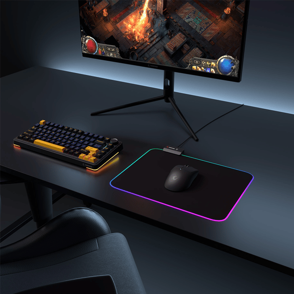 RAMPAGE MP-23 BLITZ M RGB SİYAH GAMING MOUSE PAD (252X328X3 MM)