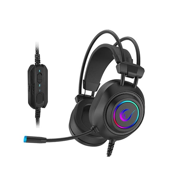 RAMPAGE RM-K19 RAGING PLUS SİYAH USB 7.1 VERSİON RGB LEDLİ MİKROFONLU GAMİNG OYUNCU KULAKLIK