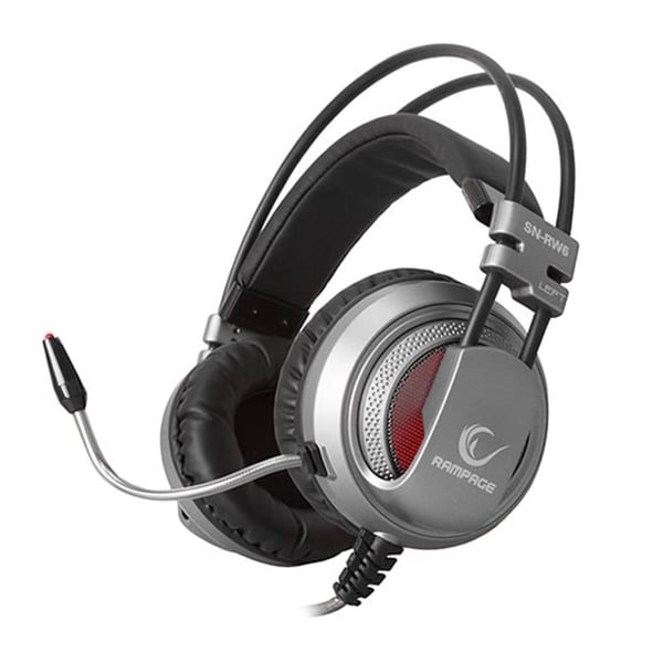 RAMPAGE SN-RW6 RAPTOR GÜMÜŞ/SİYAH 7.1 SURROUND SOUND SYSTEM TİTREŞİMLİ MİKROFONLU GAMİNG OYUNCU KULAKLIK