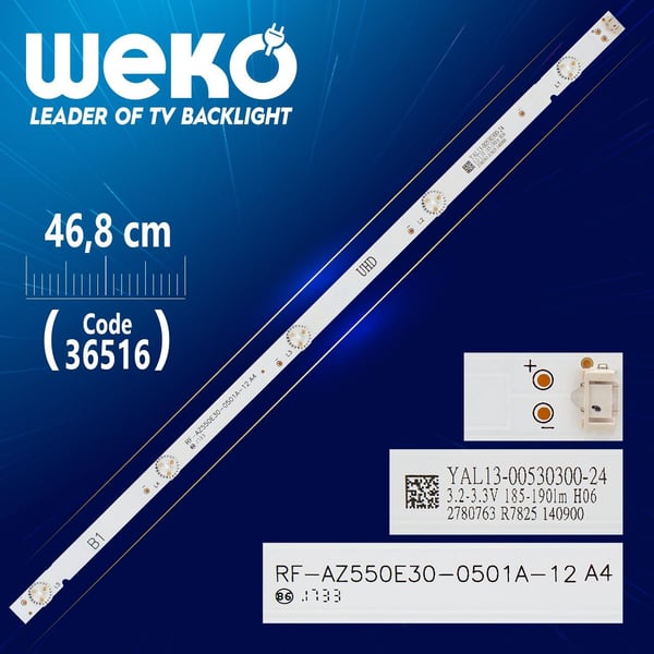 RF-AZ550E30-0501A-12 RF B1 5 LEDLİ 46,8 CM