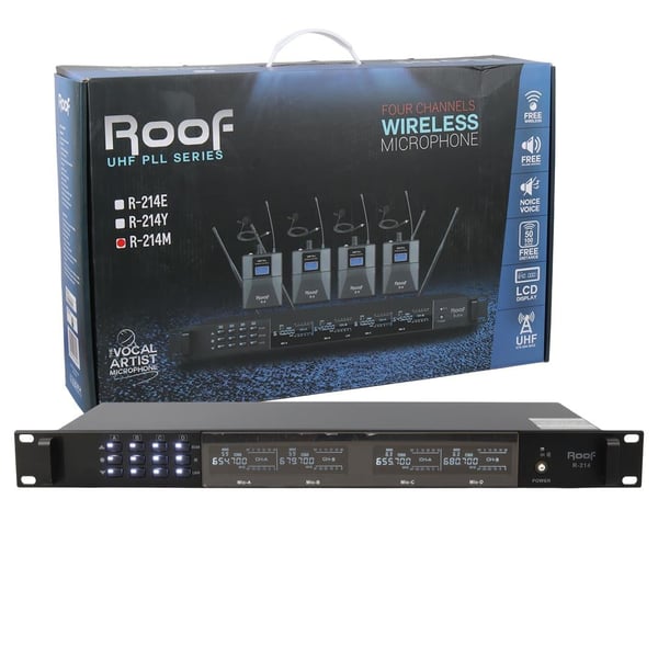ROOF R-214 UHF 4'LÜ KABLOSUZ MİKROFON RECEIVER Fiyatı - Merter Elektronik