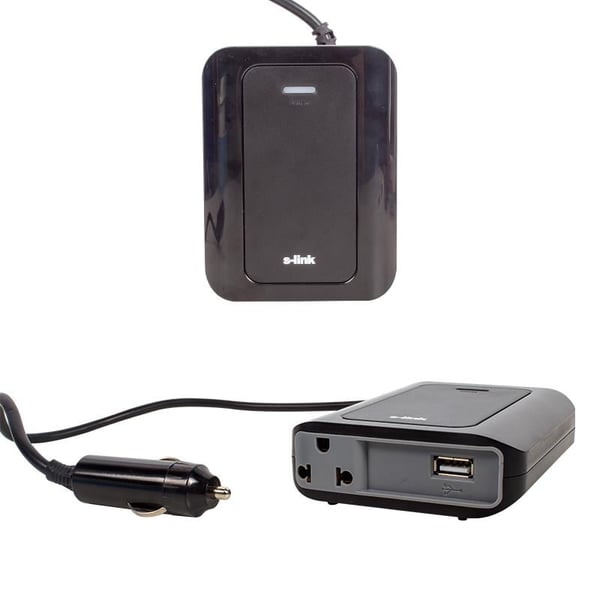 S-LINK SL-200N DC 12 VOLT - AC 230 VOLT - 200 WATT ÇAKMAKTAN POWER INVERTER