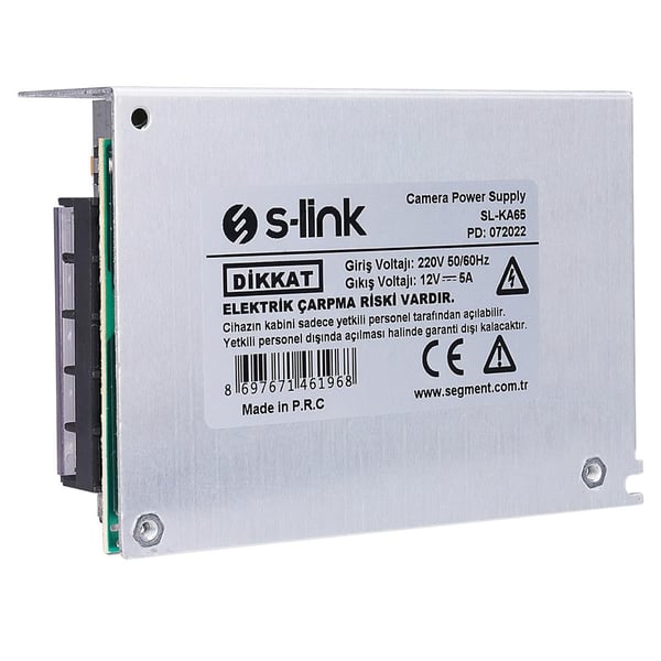 S-LINK SL-KA65 12 VOLT 5 AMPER 65 WATT METAL KASA ADAPATÖR