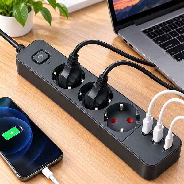 S-LINK SPG03U 2USB+1TYPE C 5V2.4A 3X1.0MM BAKIR 1.5M KABLO 750JOULE 3LÜ ANAHTARLI AKIM KORUMALI PRİZ Fiyatı - Merter Elektronik