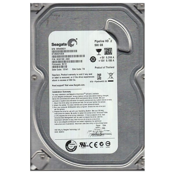 SEAGATE ST3500312CS 500 GB 5900 RPM 8 MB SATA HARDDİSK