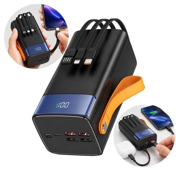 SNAPRON SNP-3050 22.5W LCD ERKAN PD 50.000MAH DAHİLİ KABLOLU HIZLI ŞARJLI POWERBANK