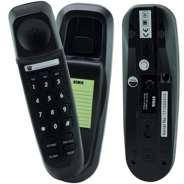 SNT DEMİR KABLOLU DUVAR TİPİ SİYAH TELEFON