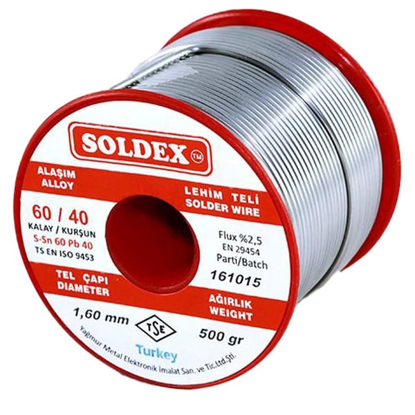 SOLDEX 1.6MM 500 GRAM KALIN LEHİM SN60 PB40